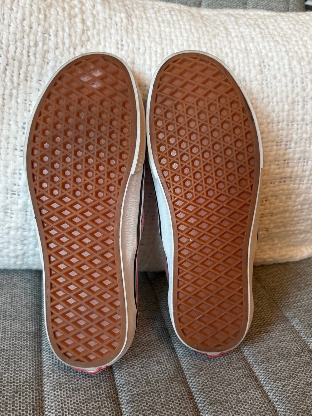 Vans Women’s Slip-On Checkerboard Pink and White - Picture 6 of 7